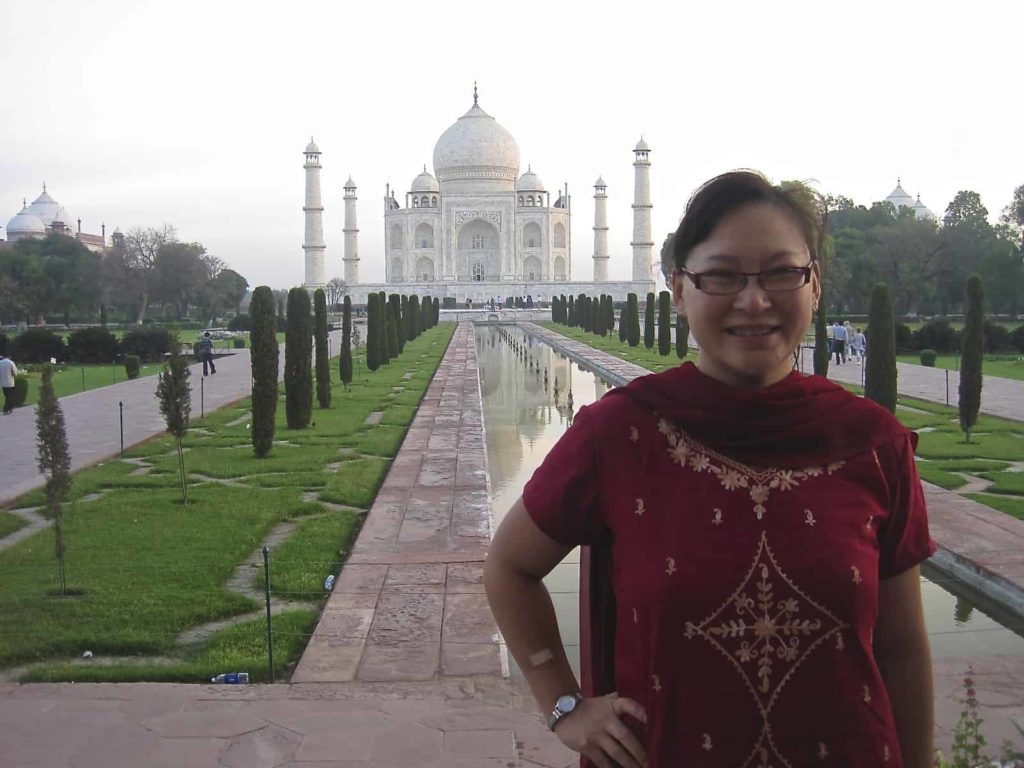 Jeannie at the Taj Mahal