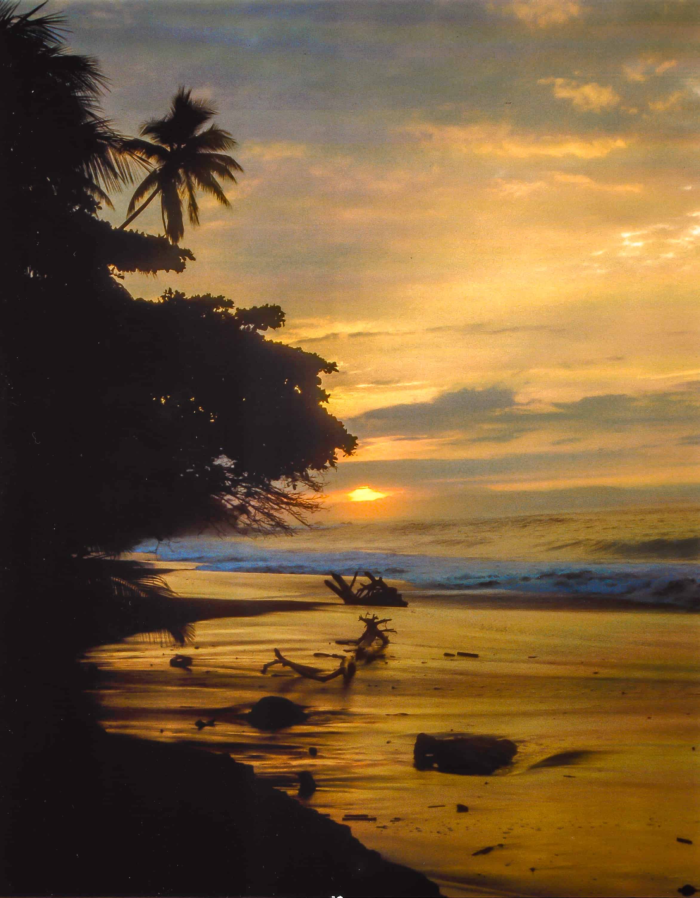 Sunset on the Beach in Playa Tambor, Costa Rica
