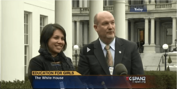 Peace Corps Volunteer Charlene Espinoza at  the White House Launch of Let Girls Learn