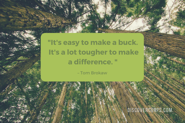 Quotes About Volunteering -It's easy to make a buck. It's a lot tougher to make a difference. 